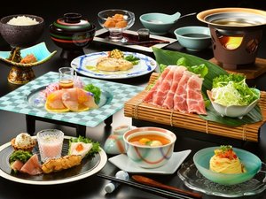 【宮城県産ブランド豚『JAPAN X』季節の鍋御膳】(2026.5月〜盛付例)