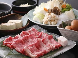 【お食事】兵庫県産の黒毛和牛を使用したしゃぶしゃぶをご提案します。(お食事一例)