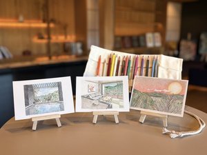 アトリエライブラリーには、界 仙石原オリジナルの塗り絵絵葉書をご用意しております。