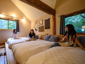 4ベッド客室は4名まで。4ベッドDXは6名まで一緒に宿泊可能◎
