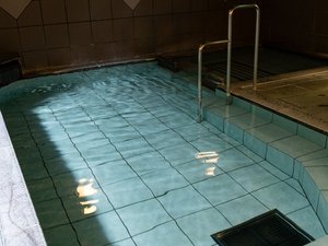 こぢんまりと落ち着く浴槽。ほどよい距離感で、ゆったりと湯浴みを楽しめる、癒しの空間です。