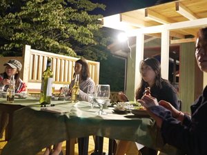 テラスでお食事