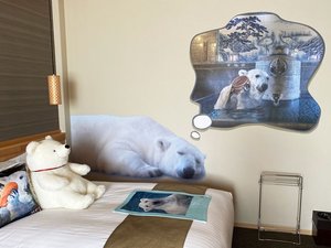 <TOBEZOO ROOM限定>3Dアートの「夢見るピース」とホテルで体験する動物園ステイ。