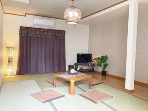 【101】アジアン和室|6畳和室+2畳板間/禁煙・最大4名