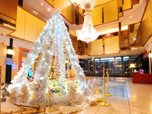 クリスマスイルミネーション☆で飾るフロント♪ 四季の設えでお迎えします