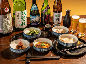 【オールインクルーシブ】お酒に合うおつまみをご用意しています。(ラウンジ「母屋」)