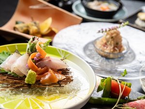佐賀産和牛ロースステーキコース(一例)。
