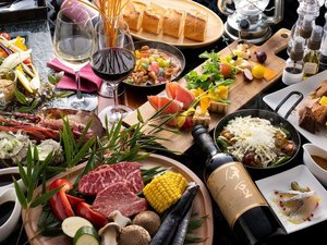 中伊豆ワイナリーが手掛けるディナーは、「鮮やかなオードブルから始まるコース仕立てのBBQ」です。