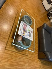ロビーテーブルです 台は火鉢で作りました