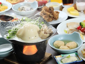 【ハーフビュッフェ:ご夕食】栃木県産食材を使用した鶏鍋(一例)