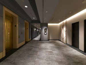 八ッ橋をイメージした廊下