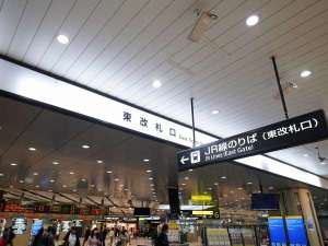 【JRからのルート@】在来線なら東改札口、新幹線なら南改札口を出られて右へ・・・