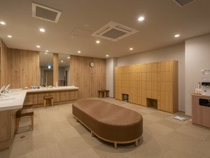 「阿蘇黒川の湯」男性大浴場 脱衣所