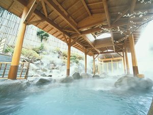 日帰り温泉湯の里おかだ 露天風呂 泡風呂