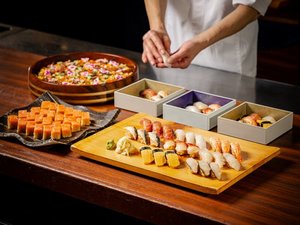 ■<夕食ビュッフェ>握りずし※掲載内容は一例です。仕入れ状況等により変更になる場合がございます。