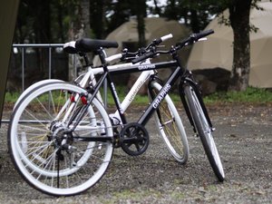 【レンタル自転車】1台550円(3時間)でレンタルできます。山中湖を約60分で1周できます。