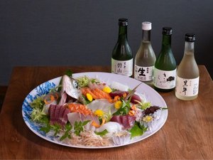 和歌山県の日本酒とお刺身のセット刺身で一杯‼