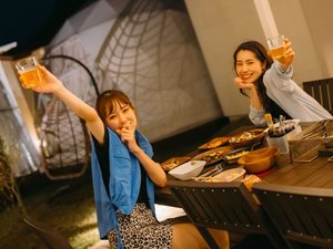 プライベートテラスでBBQ