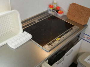 IHテーブル、IH専用鍋、パン、