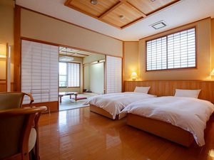 *【新館和洋室16畳】和室8畳+洋室8畳の計16畳とゆったりした空間