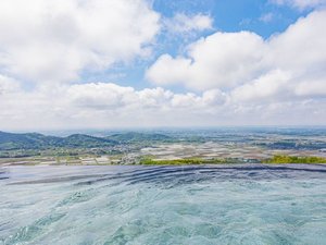 絶景露天風呂 晴れ渡った日には、日光連山や富士山までも同時にご覧いただけます。