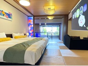 露天+足湯にルームシアターも楽しめます。
