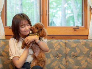 ペット同伴可 愛犬と一緒にコテージ宿泊可能です!