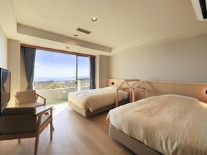洋室ツイン(1〜2名)/28u ※禁煙(一例)