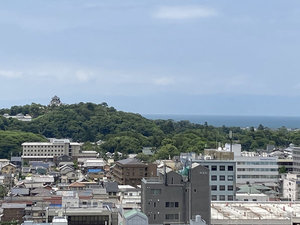 ホテルから見る彦根城と琵琶湖
