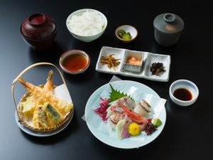 (ディナー)迷ったらこれです「お造り天ぷら御膳」