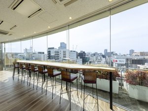12Fラウンジからは名古屋の街が一望できます