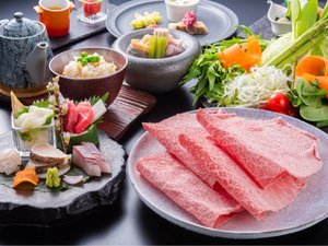 県産のお野菜と常陸牛をご堪能いただける、しゃぶしゃぶ会席(写真はイメージ)