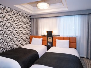 ツイン 禁煙室【広さ15u・ベッド幅113×195 p】