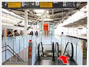 東急田園都市線溝の口駅からの道順 1 ホームに降りましたら南口方面へ降りて下さい