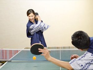 卓球ルーム 温泉といえば卓球!軽い運動でさらにリフレッシュ。家族や仲間同士でお楽しみください。
