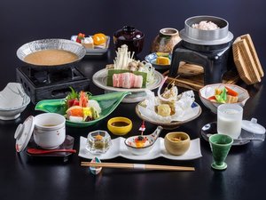 「吟醸豚の酒蔵鍋付会席」<お料理一例>