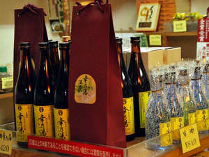 オリジナル商品【酒】売店にて地酒や厳選焼酎、好評販売中です。