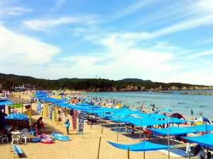 【千鳥ヶ浜】当館から徒歩1分強!水質はなんとAA♪C/IN前、OUT後の駐車OK,シャワー完備♪