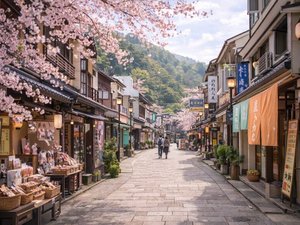 春の箱根はグルメ立ち並ぶ商店街に富士山や湖を絶景にお花見を楽しむことができます♪