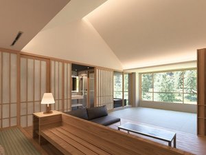 【リバービュー】客室露天付スイート和洋室 『高尾』 / 65u ※CGはイメージです
