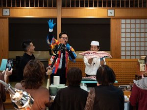 大盛り上がり!!漁業部が釣ってきた魚で解体ショーが不定期で開催!!