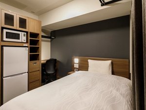■禁煙■レジデンシャルルーム■広さ15.0〜15.6u■ベッド幅120×195cm■2ドア冷蔵庫・電子レンジ