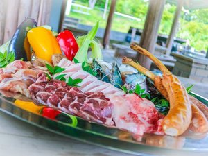 手ぶらBBQコース。和牛はもちろんソーセージも激うまです。