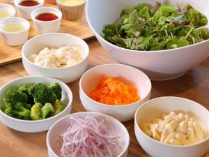 【朝食バイキングイメージ】1,000円(税込)茨城県産の食材を中心に、多彩なメニューをご用意。