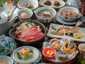■夕食一覧|米沢牛会席(すき焼き)