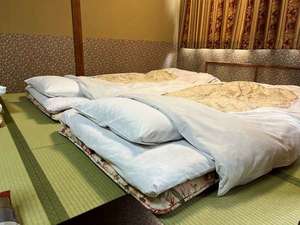 感染対策として予めお布団を敷いております