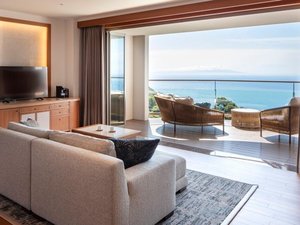 <西棟3階> 温泉露天 プレミア テラスツイン 全室オーシャンビュー・露天風呂&テラス付