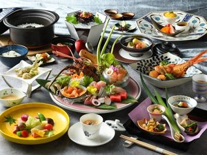 ご夕食 割烹コース(一例) レストラン「旬海割烹Coastline」
