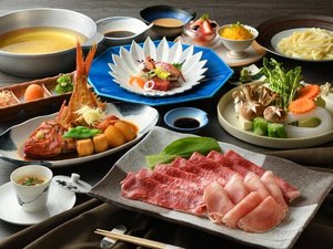 ご夕食 しゃぶしゃぶコース(一例) レストラン「旬海割烹Coastline」