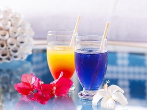 【ウエルカムドリンク】ノンカフェイン ハーブティー・マンゴー&ライチをご用意